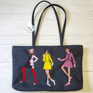 Sydney Love Women Handbag Shoulder Black Multicolor Embroidered Ladies  NWT